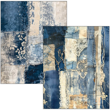 Mixed media book - Urban blue denim - 13 - Ciao Bella - Tidformera