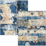 Mixed media book - Urban blue denim - 5 - Ciao Bella - Tidformera