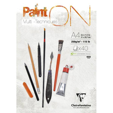 Paint ON Mix media - A4 - 1 - Clairefontaine - Tidformera