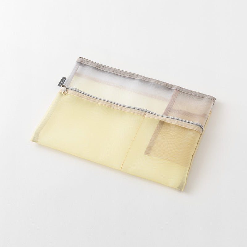 Pen & Tool Pouch Mesh B5 - Beige - 2 - Midori - Tidformera