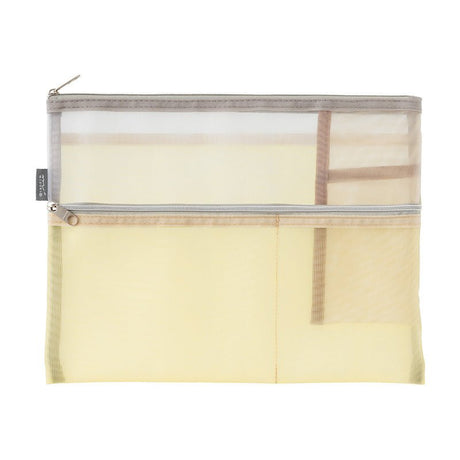 Pen & Tool Pouch Mesh B5 - Beige - 3 - Midori - Tidformera