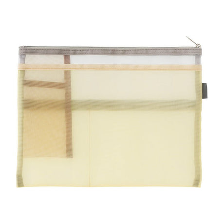 Pen & Tool Pouch Mesh B5 - Beige - 4 - Midori - Tidformera