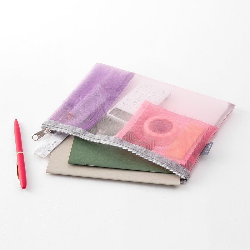 Pen & Tool Pouch Mesh Pink - 2 - Midori - Tidformera