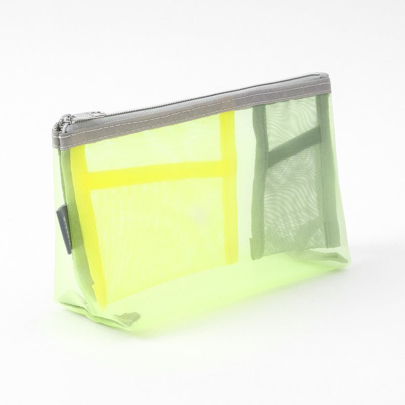 Pen & Tool Pouch Mesh Triangulär - Yellow - Green - 2 - Midori - Tidformera