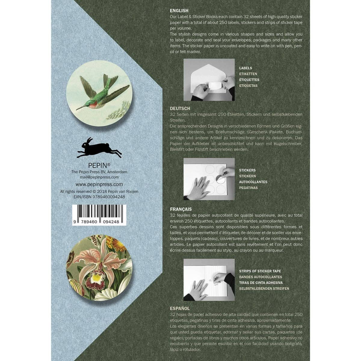 Pepin Labels, stickers & tape Sticker book - Art forms in nature - 6 - Pepin Press - Tidformera