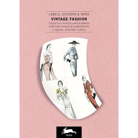 Pepin Labels, stickers & tape Sticker book - Vintage fashion - 1 - Pepin Press - Tidformera