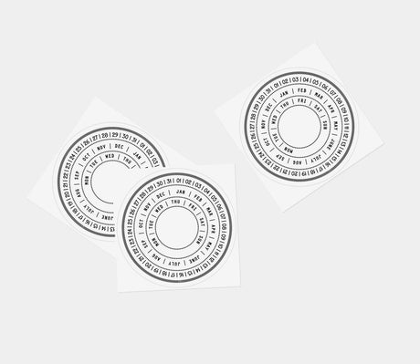 Perpetual Calendar Sticker - 4 - Emadam Art & Design - Tidformera