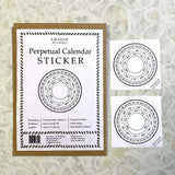 Perpetual Calendar Sticker - 1 - Emadam Art & Design - Tidformera