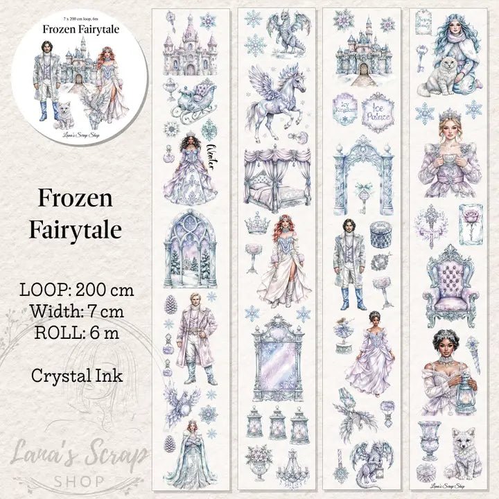 Pet Tape - Lana - 70 mm - Frozen Fairytale - 1 - Lana's Scrap Shop - Tidformera