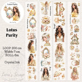 Pet Tape - Lana - 70 mm - Lotus Purity - 2 - Lana's Scrap Shop - Tidformera