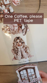 Pet Tape - Lana - 70 mm - One Coffee, Please - 1 - Lana's Scrap Shop - Tidformera