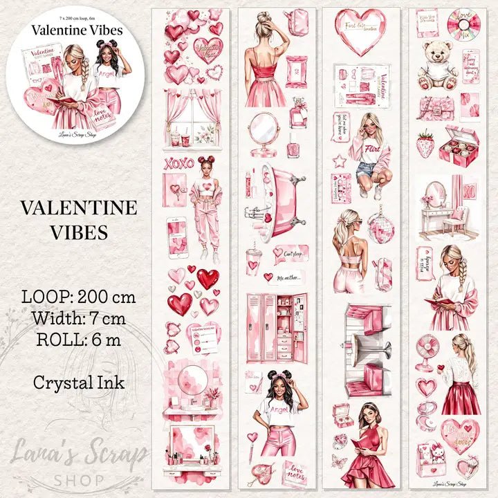 Pet Tape - Lana - 70 mm - Valentine Vibes - 1 - Lana's Scrap Shop - Tidformera