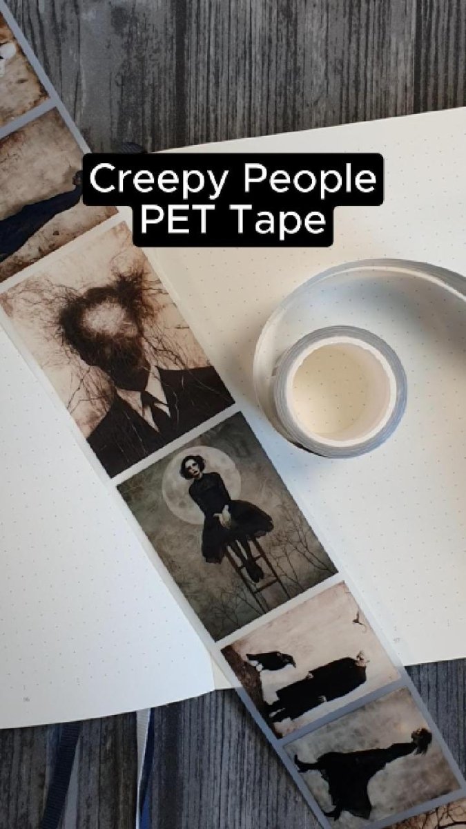 Pet Tape - MIC - Creepy People Glossy & Embossed 60 mm - 8 - MIC & MIM Premium Paper Shop - Tidformera