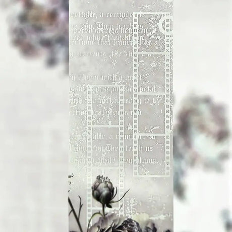 Pet Tape - MIC - Silver Veil Peonies Glossy & Embossed 70 mm - 5 - MIC & MIM Premium Paper Shop - Tidformera