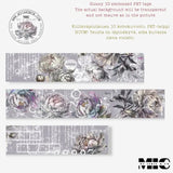 Pet Tape - MIC - Silver Veil Peonies Glossy & Embossed 70 mm - 6 - MIC & MIM Premium Paper Shop - Tidformera