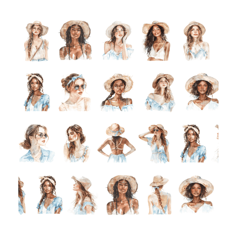 Pet Tape - Penpaling Paula - Summer girls 60 mm - 2 - Penpaling Paula - Tidformera