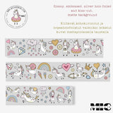 Pet Tape Pre - cut - MIC - Donut Worry 3D Silver Foiled 70 mm - 2 - MIC & MIM Premium Paper Shop - Tidformera