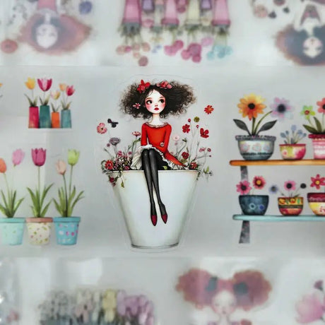 Pet Tape Pre - cut - MIC - Florabelle 3D Glossy 70 mm - 3 - MIC & MIM Premium Paper Shop - Tidformera