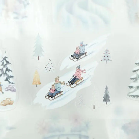 Pet Tape Pre - cut - MIC - Winter Wonder 70 mm - 6 - MIC & MIM Premium Paper Shop - Tidformera