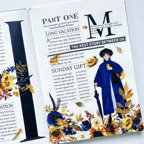 Pet tape Sunflower & Navy - 60 mm - 4 - Washi Tape Shop - Tidformera