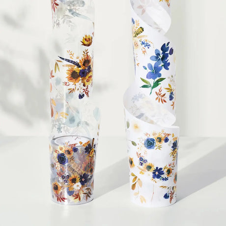 Pet tape Sunflower & Navy - 60 mm - 9 - Washi Tape Shop - Tidformera
