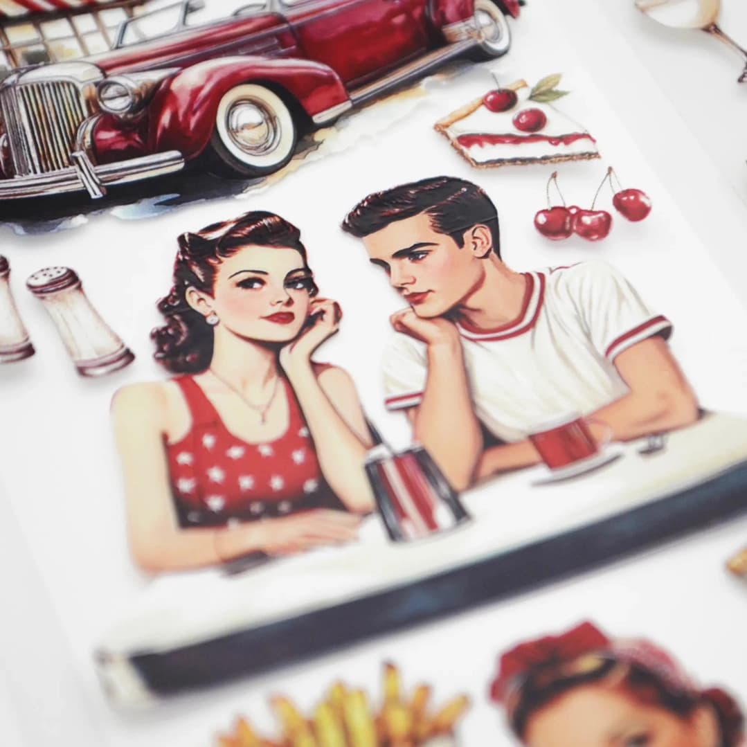 Pet tape The Diner - 60 mm - 4 - Scrapbook Resource Co - Tidformera