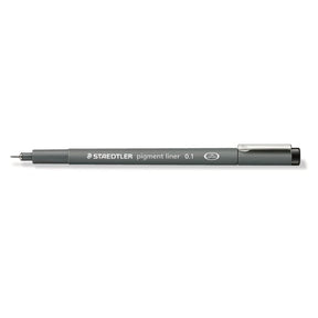Pigment liner Fineliner Styckvis Svart - 0,1 - 1 - Staedtler - Tidformera