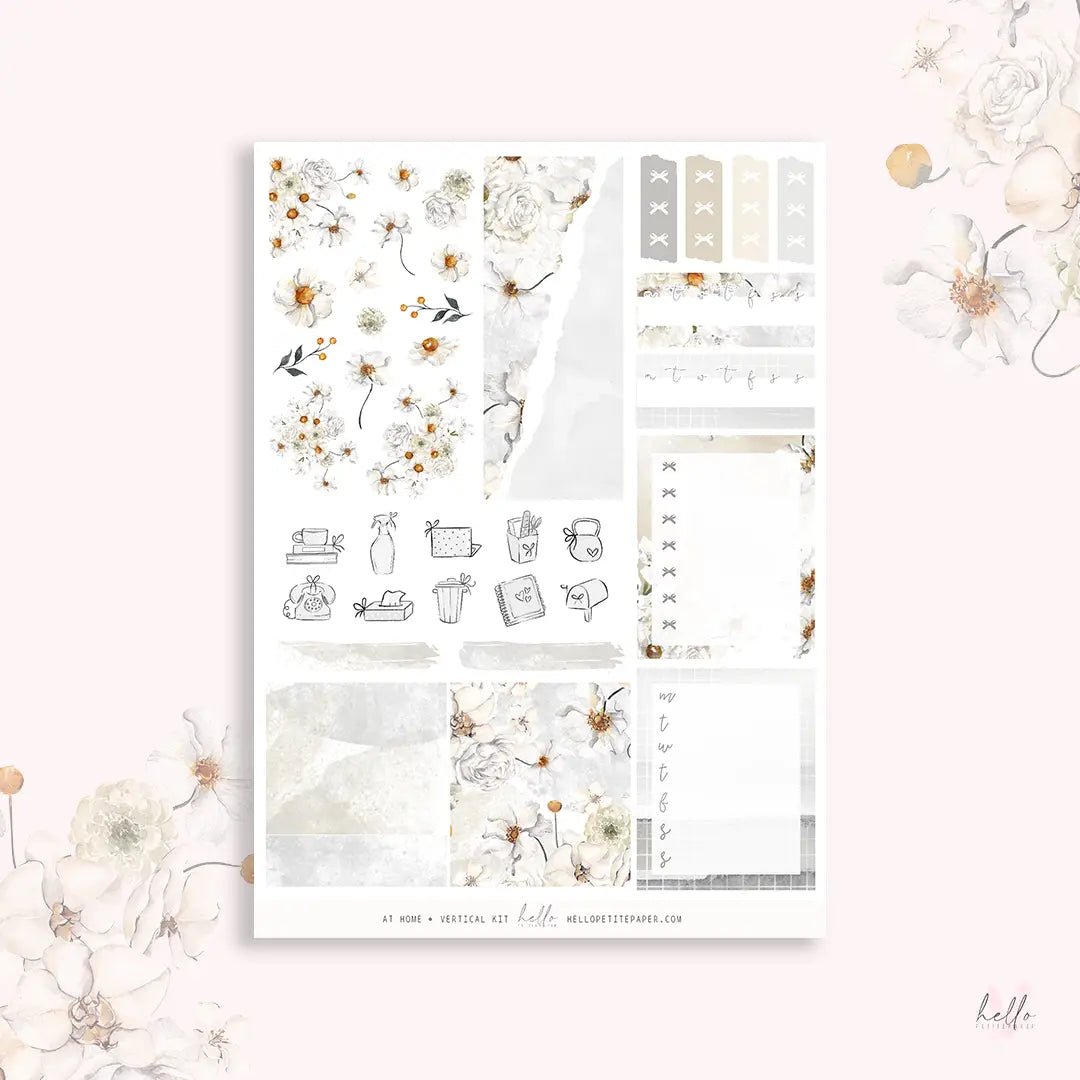 Planner Sticker Kit - At Home - 3 - Hello Petite Paper - Tidformera