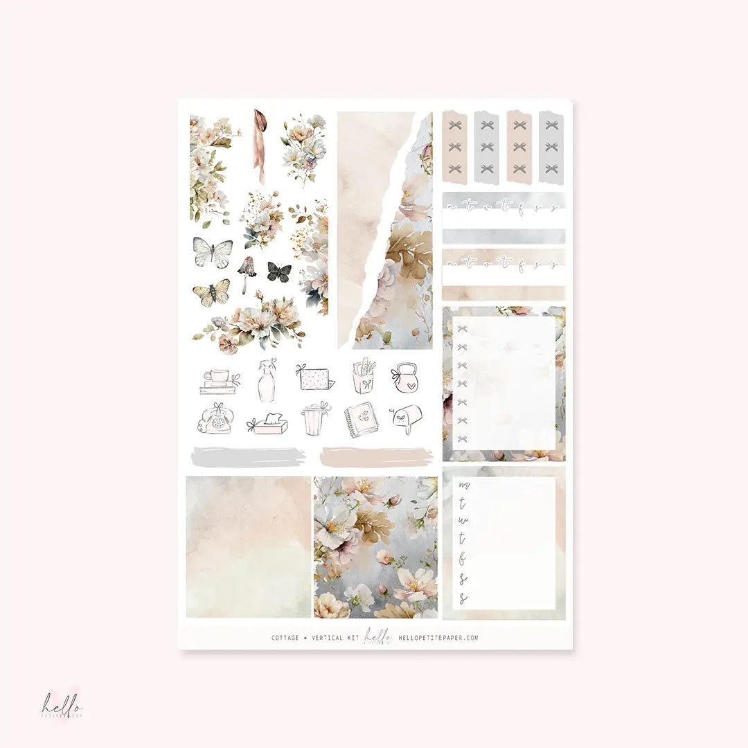 Planner Sticker Kit - Cottage - 3 - Hello Petite Paper - Tidformera