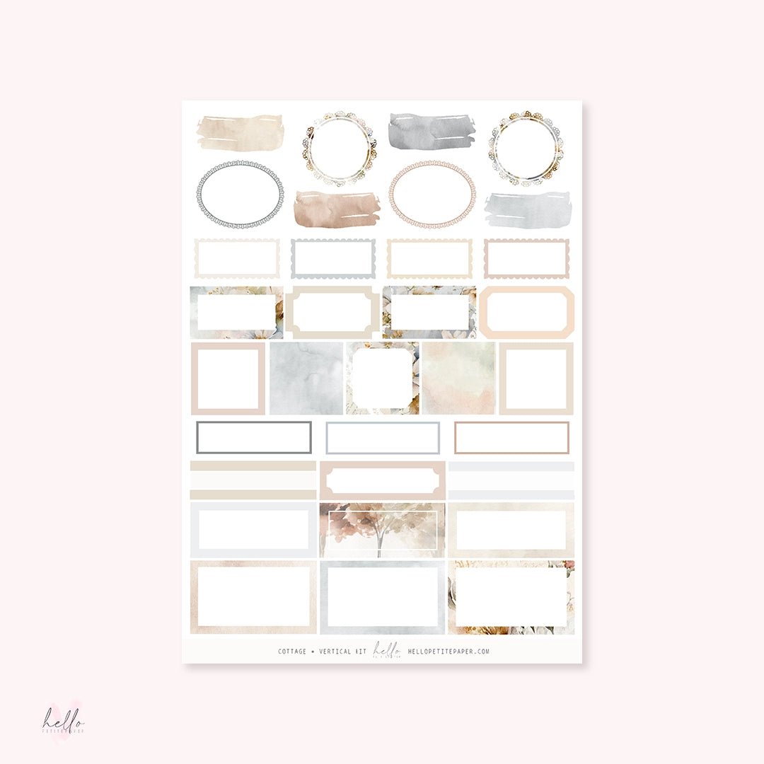 Planner Sticker Kit - Cottage - 4 - Hello Petite Paper - Tidformera