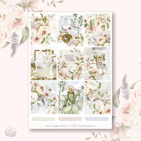 Planner Sticker Kit - Delicate Blooms - 5 - Hello Petite Paper - Tidformera