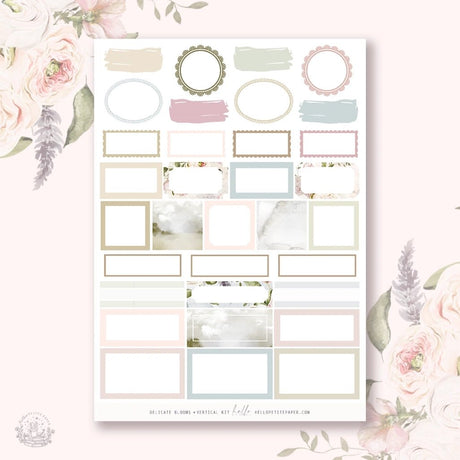 Planner Sticker Kit - Delicate Blooms - 3 - Hello Petite Paper - Tidformera
