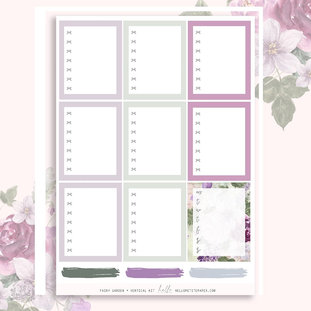 Planner Sticker Kit - Fairy Garden - 5 - Hello Petite Paper - Tidformera