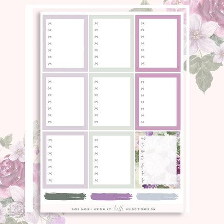 Planner Sticker Kit - Fairy Garden - 5 - Hello Petite Paper - Tidformera