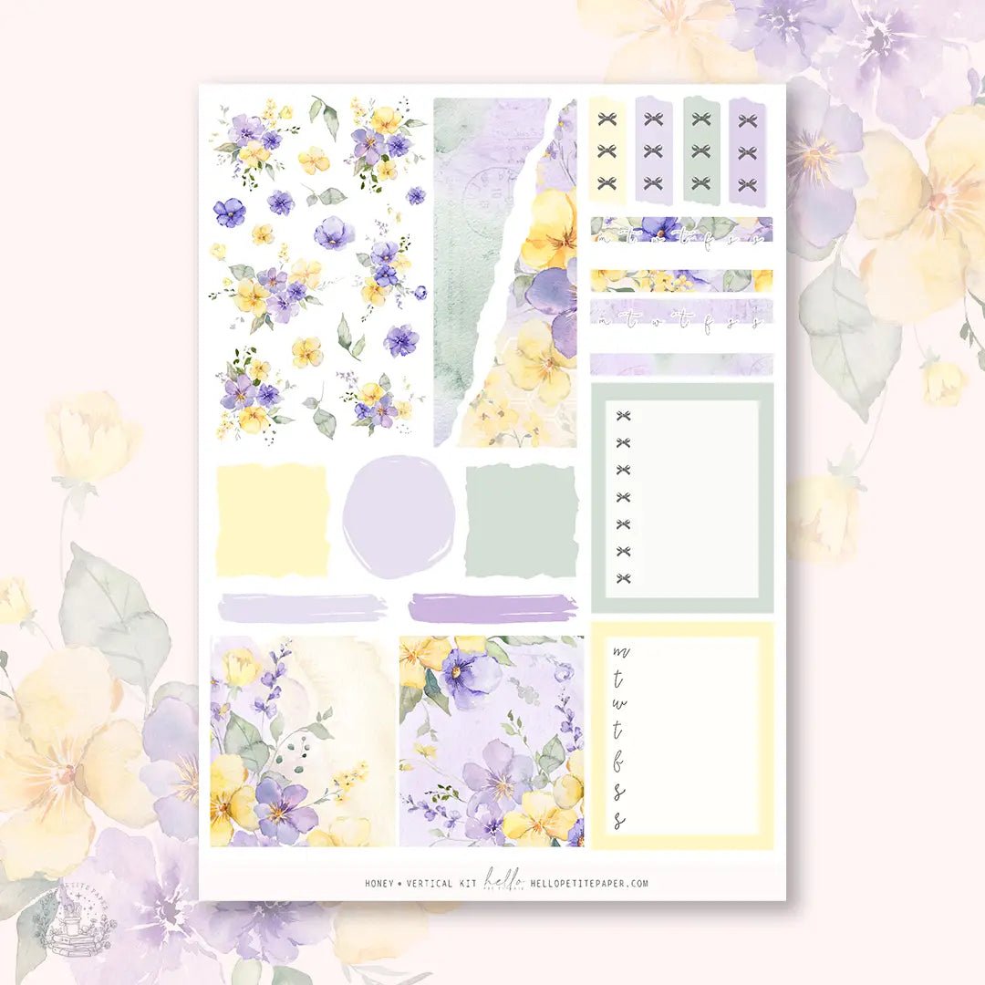 Planner Sticker Kit - Honey - 3 - Hello Petite Paper - Tidformera