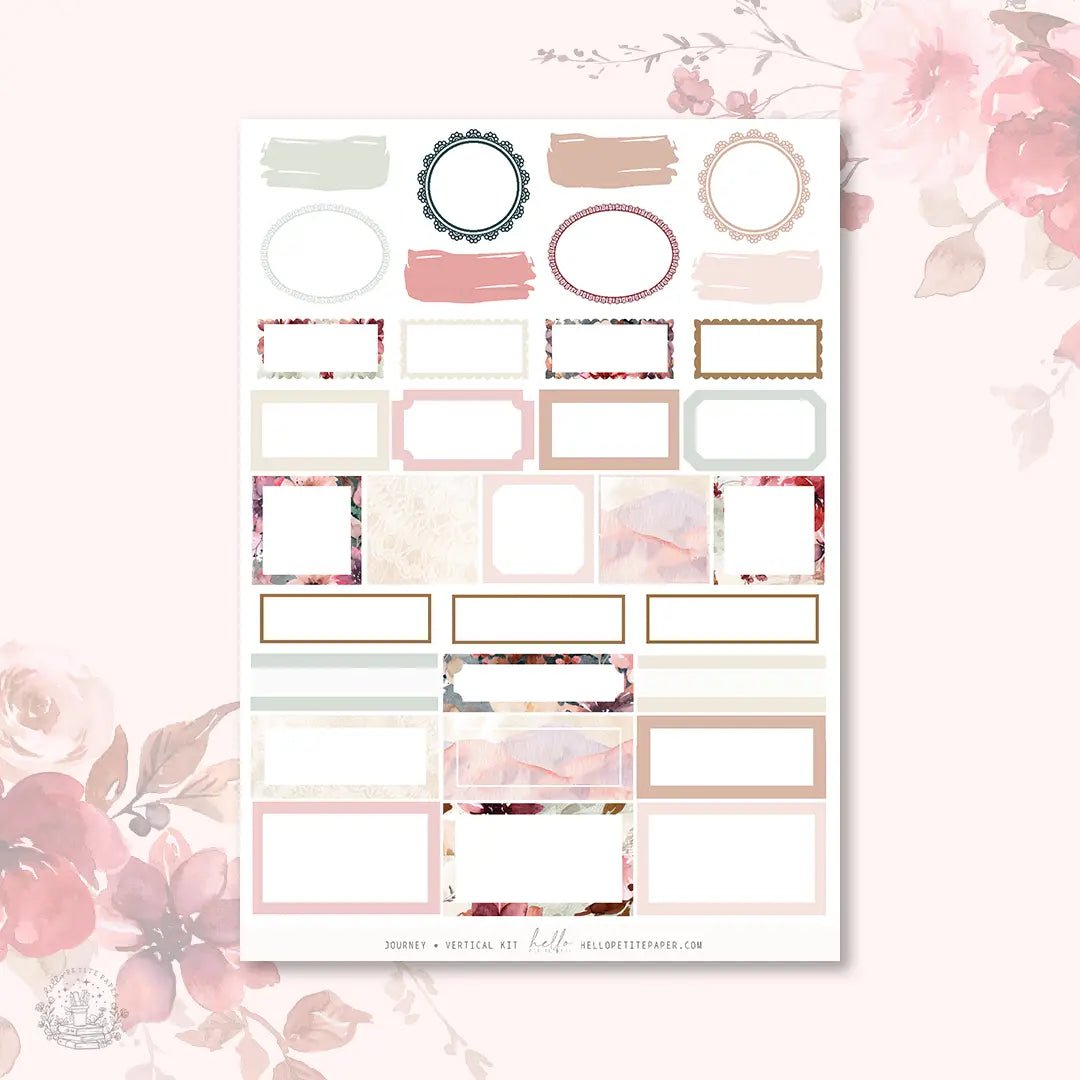 Planner Sticker Kit - Journey - 4 - Hello Petite Paper - Tidformera