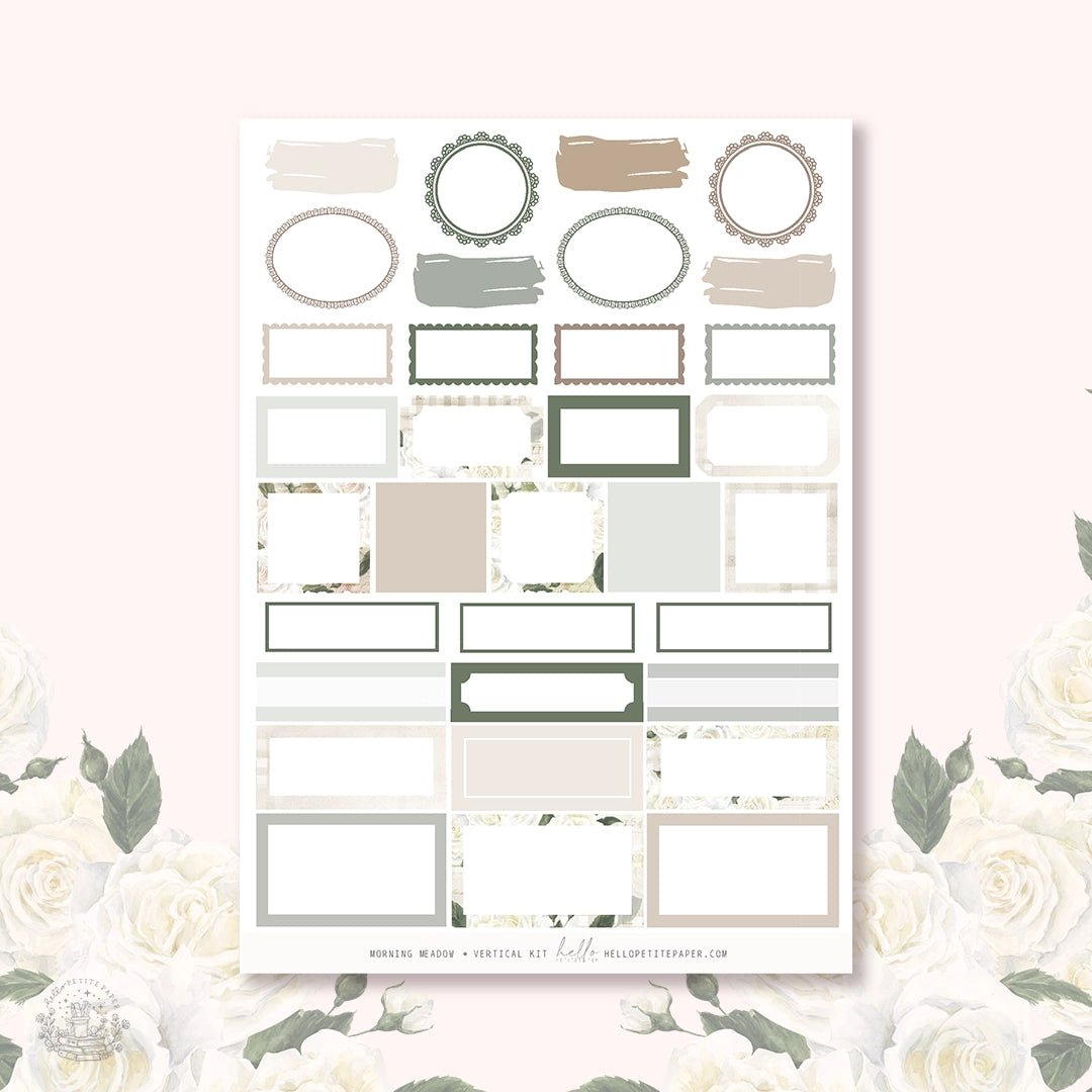 Planner Sticker Kit - Morning Meadow - 5 - Hello Petite Paper - Tidformera