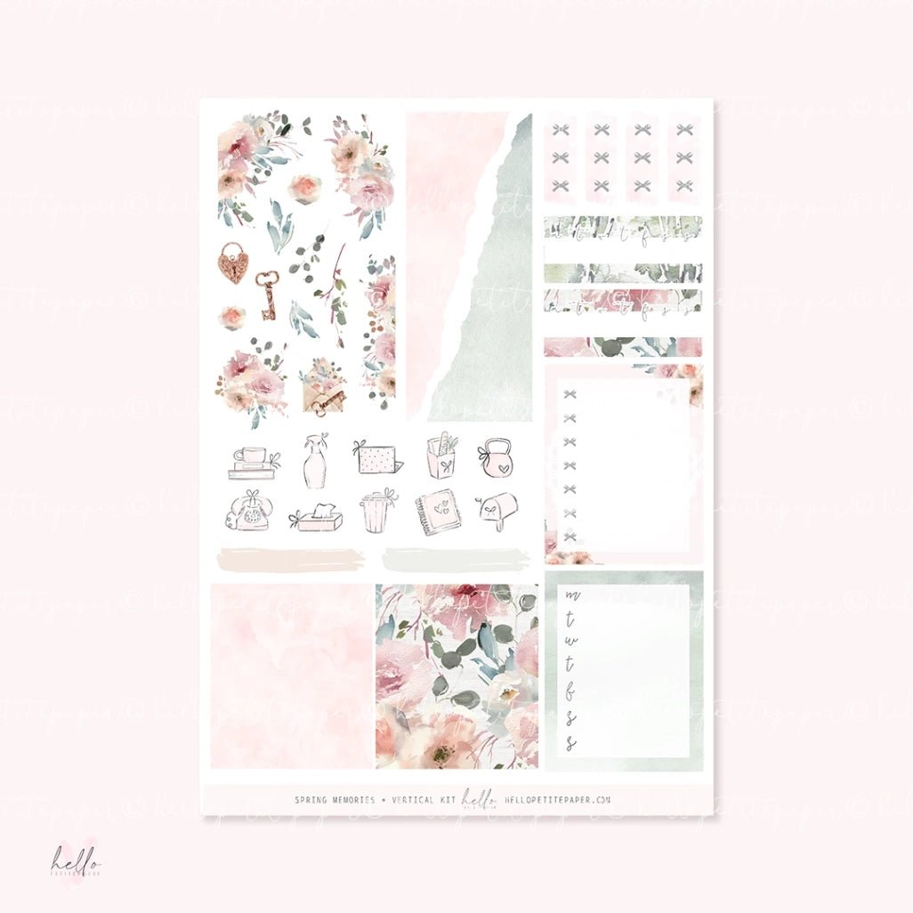 Planner Sticker Kit - Spring Memories - 4 - Hello Petite Paper - Tidformera