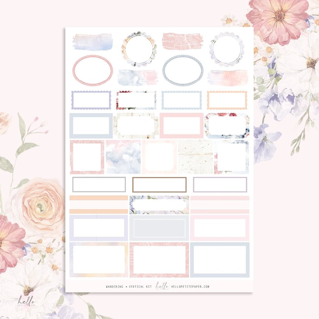 Planner Sticker Kit - Wandering - 5 - Hello Petite Paper - Tidformera