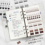 Planner Stickers Sheet - Daily Palette - Dark - 3 - BGM - Tidformera