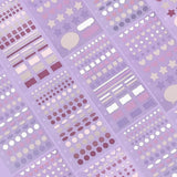 Planner Stickers Sheet - Daily Palette - Lilac - 4 - BGM - Tidformera