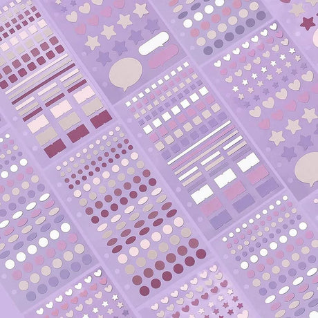 Planner Stickers Sheet - Daily Palette - Lilac - 4 - BGM - Tidformera