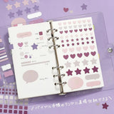 Planner Stickers Sheet - Daily Palette - Lilac - 3 - BGM - Tidformera