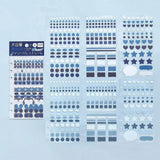 Planner Stickers Sheet - Daily Palette - Ocean - 2 - BGM - Tidformera