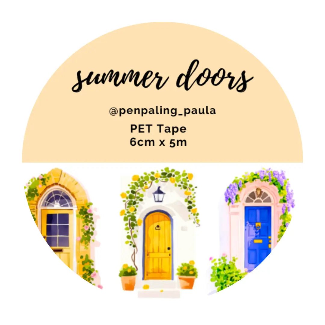 Pre cut Pet Tape - Penpaling Paula 60 mm - Summer Doors - 1 - Penpaling Paula - Tidformera