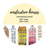 Pre cut Pet Tape - Penpaling Paula - Amsterdam Houses - 1 - Penpaling Paula - Tidformera