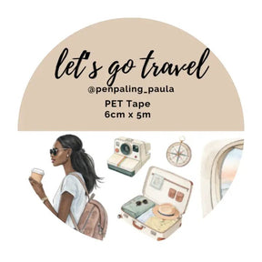 Pre cut Pet Tape - Penpaling Paula - Let's Go Travel - 1 - Penpaling Paula - Tidformera