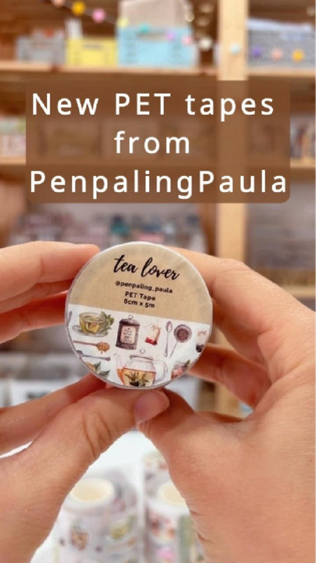 Pre cut Pet Tape - Penpaling Paula - Tea lover - 3 - Penpaling Paula - Tidformera