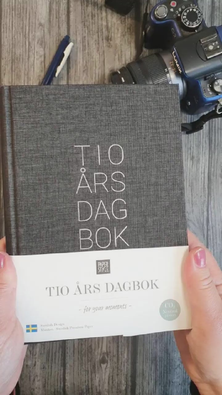 Video med tioårsdagbok från Paperstyle. Tidformera