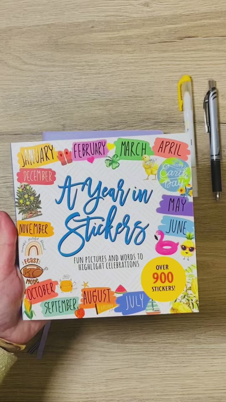Video - A Year in stickers Sticker book
